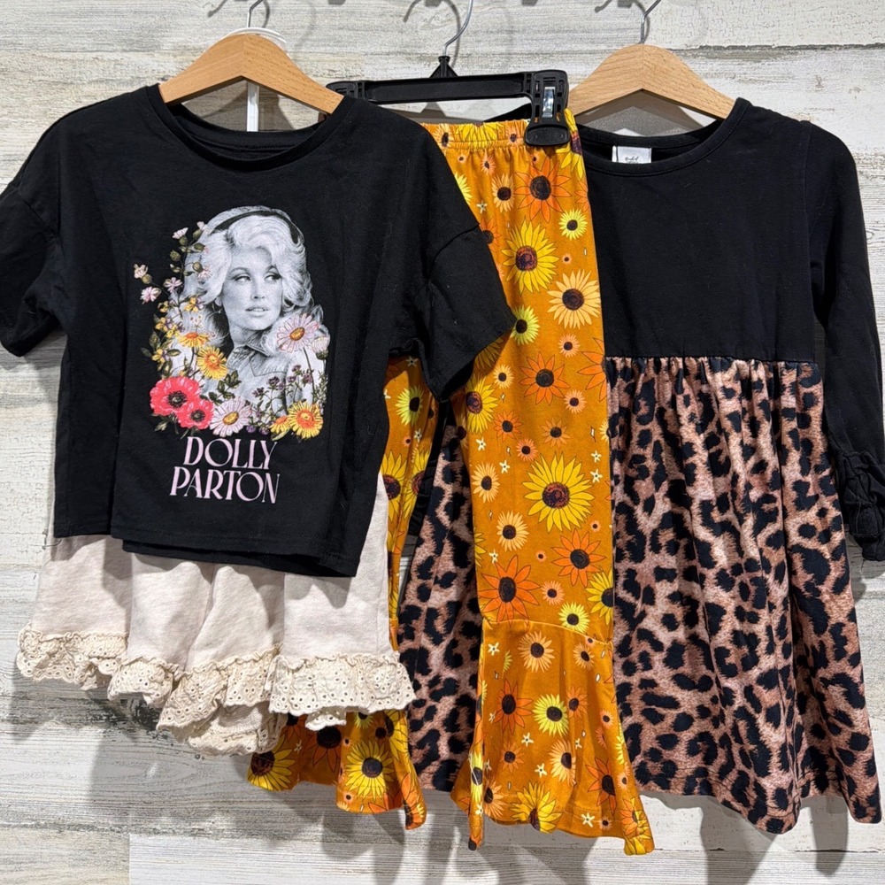 Dolly Parton NEXT Dash of Glitter Girls 4 Bundle Leopard Country Floral